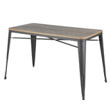 Lumisource Oregon Industrial-Farmhouse Utility Table in Grey and Brown