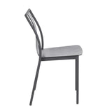 Lumisource Osaka Contemporary Chair in Black Metal and Black Wood - Set of 4