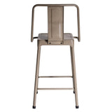 Lumisource Pair of Industrial Style Energy Counter Stools in Cappuccino Finish