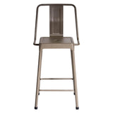 Lumisource Pair of Industrial Style Energy Counter Stools in Cappuccino Finish