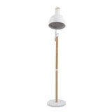 Lumisource Pix Contemporary Floor Lamp in Natural Wood and Matte White