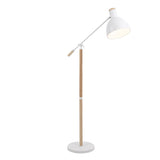 Lumisource Pix Contemporary Floor Lamp in Natural Wood and Matte White
