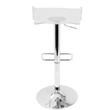 Lumisource Pride Contemporary Adjustable Barstool in Clear Acrylic