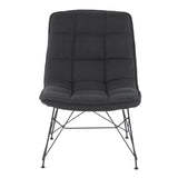Lumisource Quad Contemporary Accent Chair in Black and Black Fabric