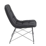Lumisource Quad Contemporary Accent Chair in Black and Black Fabric