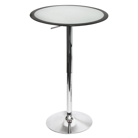 Lumisource Ribbon Bar Table In Silver And Black