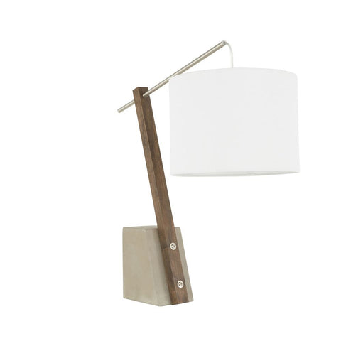 Lumisource Robyn Table Lamp with Concrete Base and White Shade