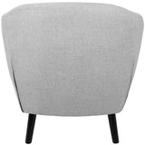 Lumisource Rockwell Mid-Century Modern Accent Chair with Noise Fabric in Light Grey