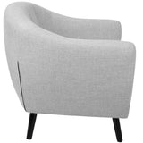 Lumisource Rockwell Mid-Century Modern Accent Chair with Noise Fabric in Light Grey