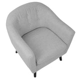 Lumisource Rockwell Mid-Century Modern Accent Chair with Noise Fabric in Light Grey Noise Fabric