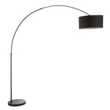 Lumisource Salon Contemporary Floor Lamp with Black Base and Black Shade
