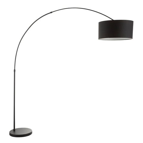 Lumisource Salon Contemporary Floor Lamp with Black Base and Black Shade