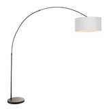 Lumisource Salon Contemporary Floor Lamp with Black Base and Grey Shade