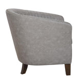 Lumisource Shelton Contemporary Club Chair in Light Grey Faux Leather