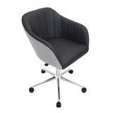 Lumisource Shelton Modern Office Chair in Grey and Black
