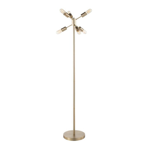 Lumisource Spark Contemporary Floor Lamp in Antique Brass
