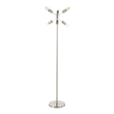 Lumisource Spark Contemporary Floor Lamp in Brushed Stainless Steel