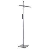 Lumisource Spire Contemporary LED Adjustable Floor Lamp in Charcoal