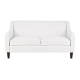 Lumisource Telluride Contemporary Sofa in Espresso Wood and Black Fabric