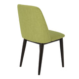 Lumisource Tintori Contemporary Dining Chair in Green Fabric - Set of 2
