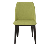 Lumisource Tintori Contemporary Dining Chair in Green Fabric - Set of 2