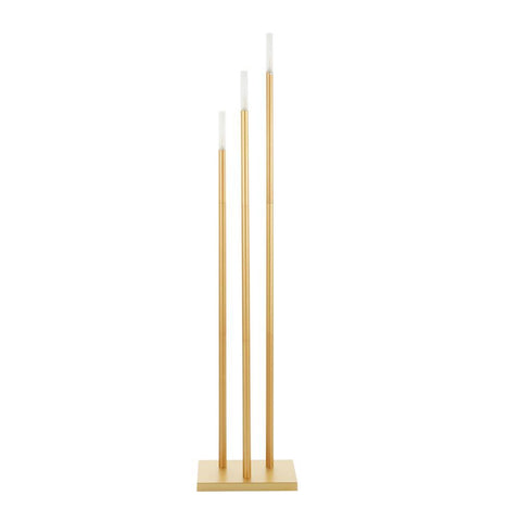 Lumisource Vertical Icicle Contemporary Floor Lamp in Gold Metal