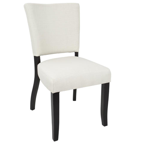 Lumisource Vida Contemporary Dining Chair with Nailhead Trim in Espresso and Cream - Set of 2
