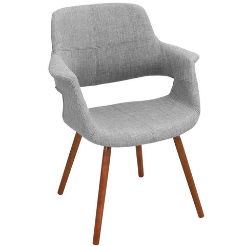 Lumisource Vintage Flair Mid-Century Modern Chair in Light Grey
