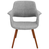 Lumisource Vintage Flair Mid-Century Modern Chair in Light Grey