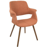 Lumisource Vintage Flair Mid-Century Modern Chair in Orange