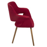 Lumisource Vintage Flair Mid-Century Modern Chair in Red