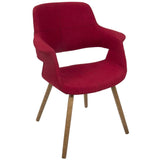 Lumisource Vintage Flair Mid-Century Modern Chair in Red