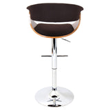 Lumisource Vintage Mod Chair In Walnut And Espresso