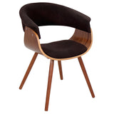 Lumisource Vintage Mod Chair In Walnut And Espresso