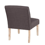 Lumisource Vintage Neo Contemporary Accent Chair in White Washed Wooden Legs and Grey Fabric
