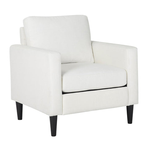 Lumisource Wendy Contemporary Arm Chair in Black Wood and Cream Fabric