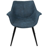 Lumisource Wrangler Industrial Accent Chair in Blue - Set of 2