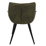 Lumisource Wrangler Industrial Accent Chair in Green - Set of 2