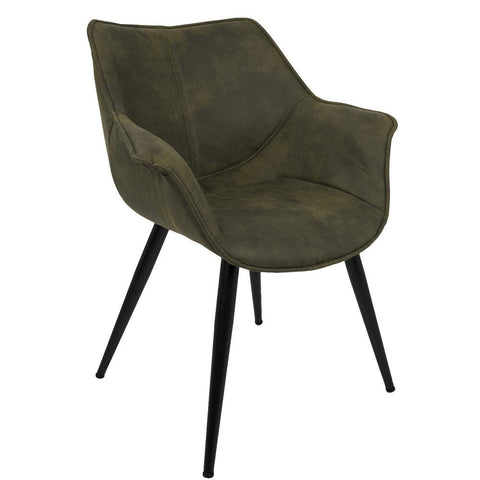 Lumisource Wrangler Industrial Accent Chair in Green - Set of 2