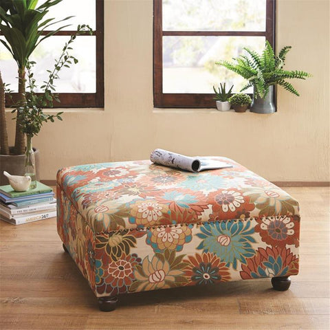 Madison Park Carlyle Cocktail Ottoman In Multi