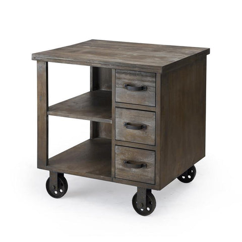 Madison Park Cirque Accent End Table on Wheels