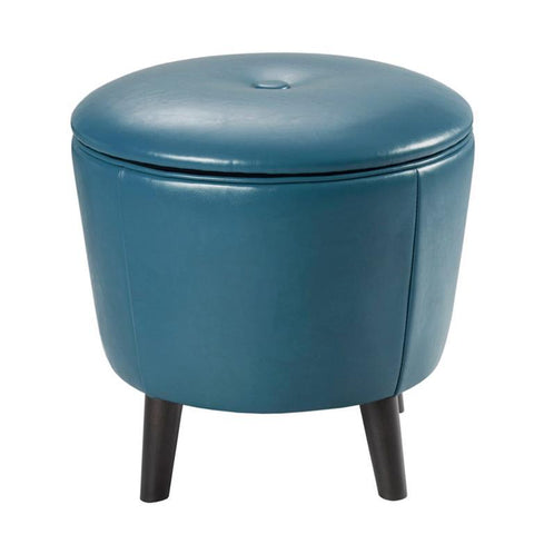 Madison Park Crosby Ottoman In Blue