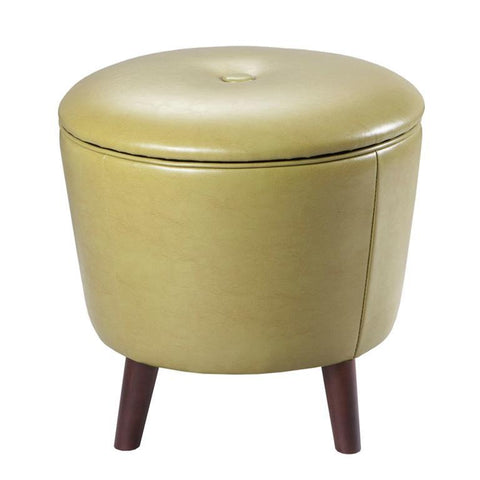 Madison Park Crosby Ottoman In Green