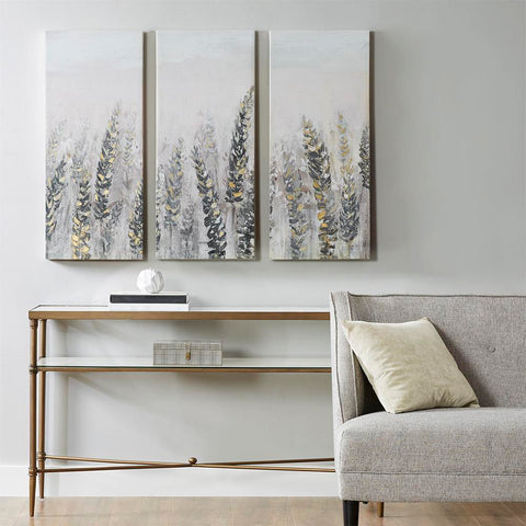 Madison Park Emmer Fields Printed Canvas with Gold Foil 3 Piece Set