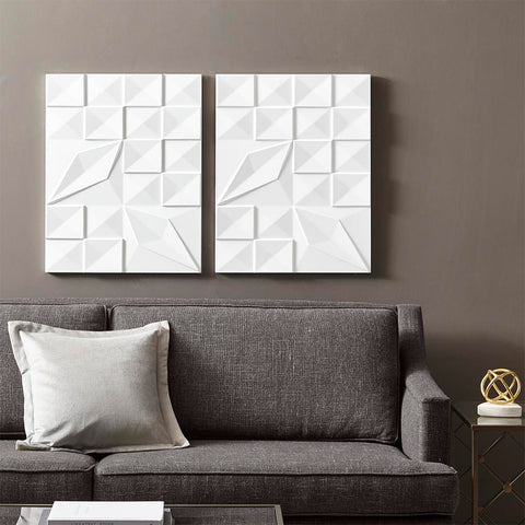Madison Park Geo Tempo Carved Wall Panel 2 Piece Set