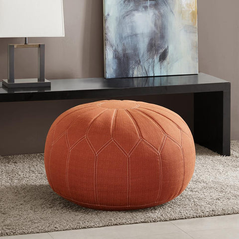 Madison Park Kelsey Round Pouf Ottoman See below