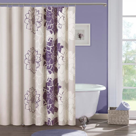 Madison Park Lola Shower Curtain In Purple