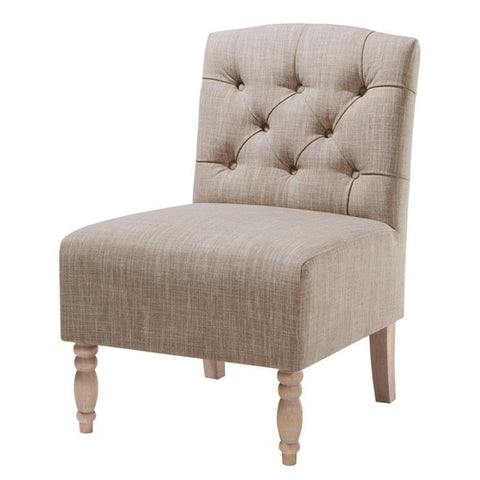 Madison Park Lola Tufted Armless Chair In Linen