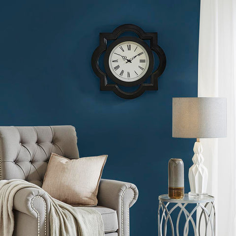 Madison Park Lucca Metal Wall Clock with Glass