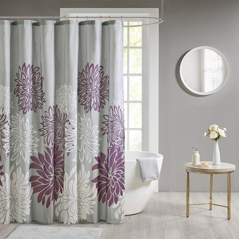 Madison Park Maible Printed Floral Shower Curtain 72x72"